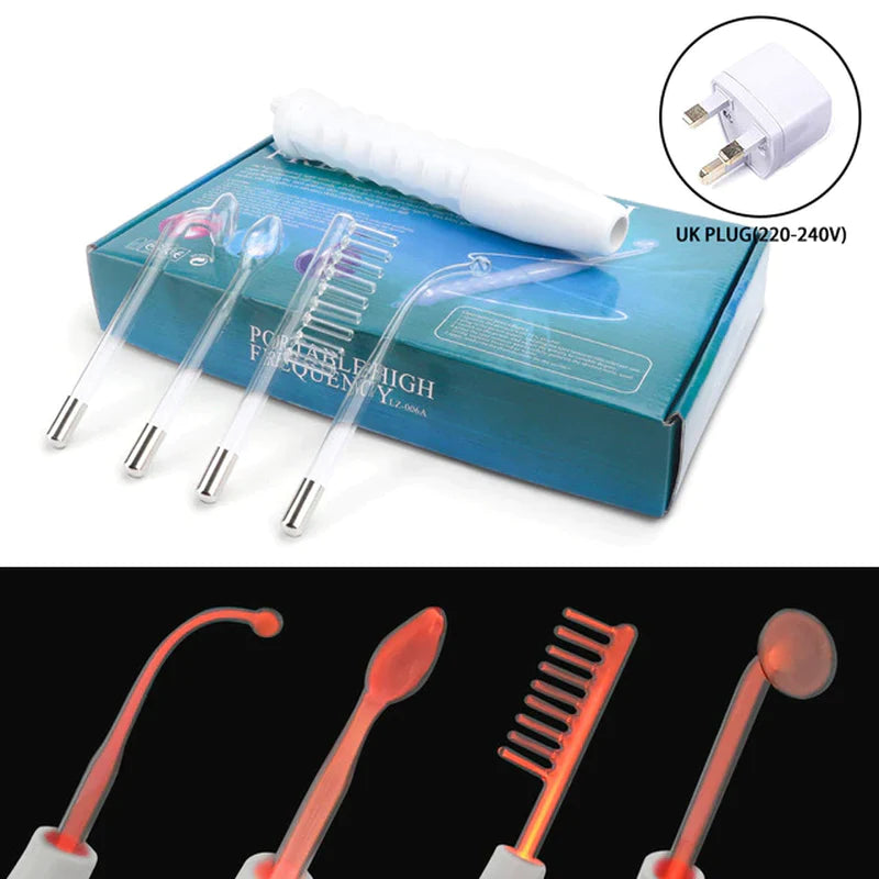 Innoderm 4In1 High Frequency Electrotherapy Glass Tube  Wand