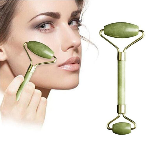 Jade Face Massage Roller Tool Beauty Face Eye Neck Anti-Ageing Therapy UK Jade